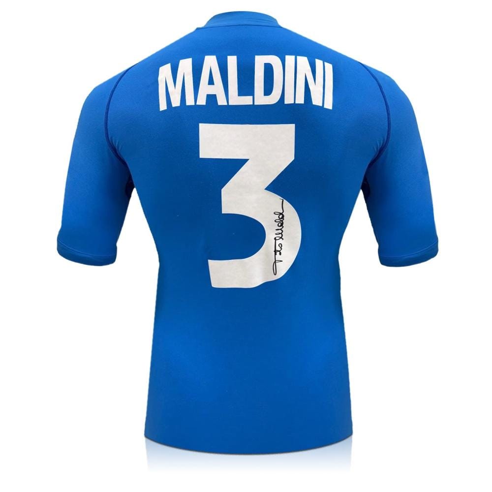 パオロ・マルディーニ直筆サイン入り 2000-01 イタリア代表 ホーム