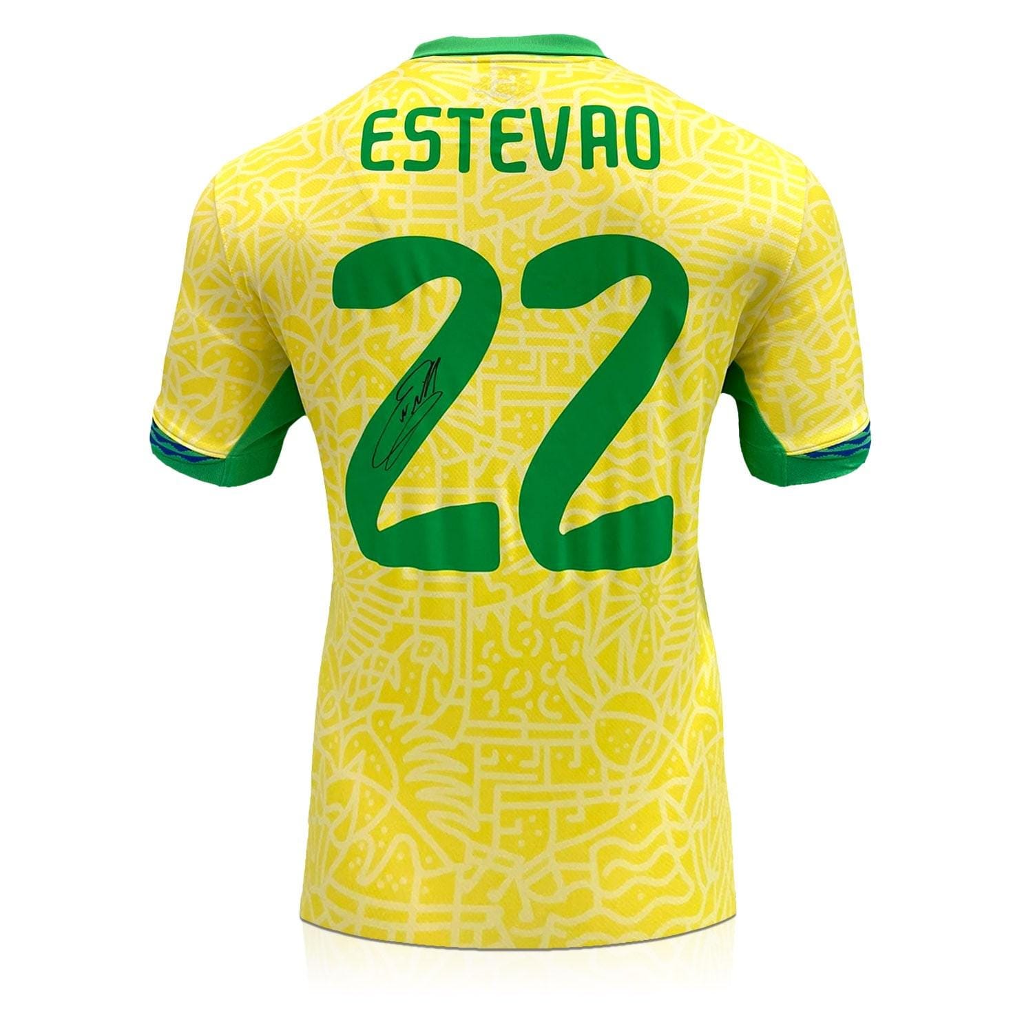 ブラジル代表 エステヴァン ユニフォーム エステバン直筆サイン入りブラジル代表2024ホームユニフォーム | THE