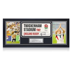 Jonny Wilkinson Signed England Rugby Street Sign. Framed