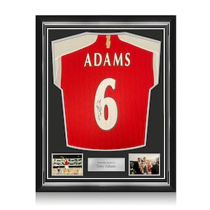 Tony Adams Signed Arsenal 2023-24 Football Shirt. Superior Frame