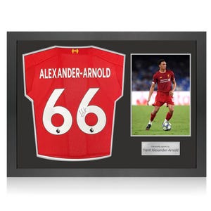 Trent Alexander-Arnold Signed Liverpool 2019-20 Football Shirt. Icon Frame