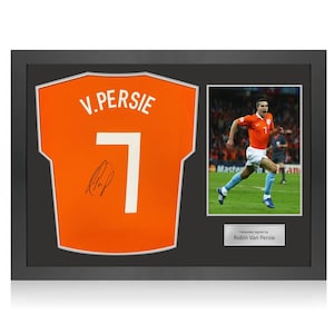 Robin Van Persie Signed Original Holland 2008-10 Football Shirt. Icon Frame