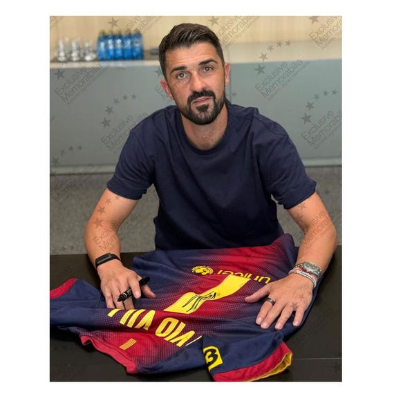 David Villa Signed Original Barcelona 2012-13 Football Shirt