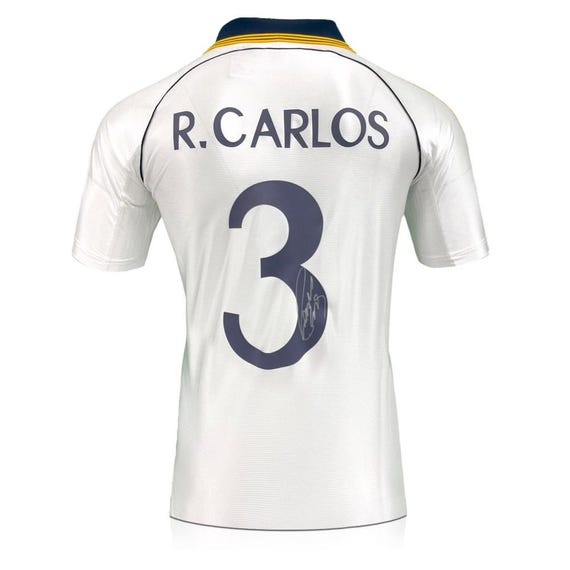 Roberto Carlos Signed Real Madrid 1999-00 Home Football Shirt (on