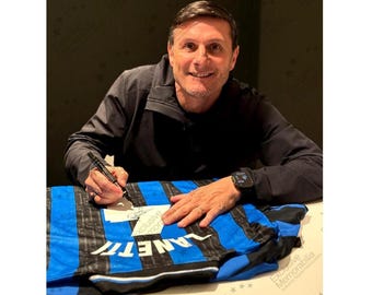 ハビエル・サネッティのサイン入りインテルミラノ 1998 サッカーシャツ