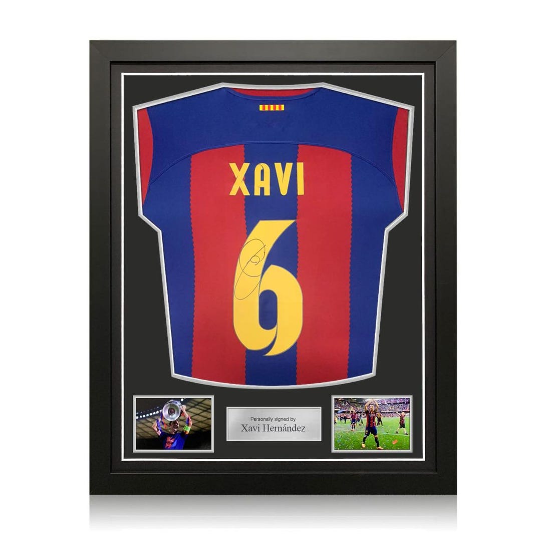 Xavi Hernandez Signed Barcelona 2023-24 Football Shirt. Standard