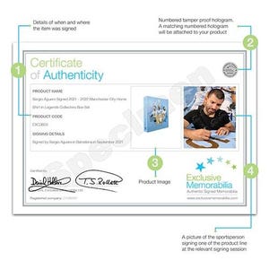 Sergio Aguero Signed Manchester City Legends Collectors Box Set image 3