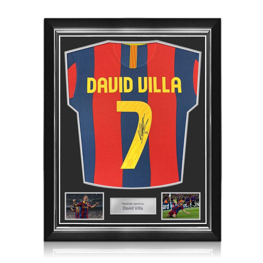 David Villa Signed Original Barcelona 2010-11 Football Shirt