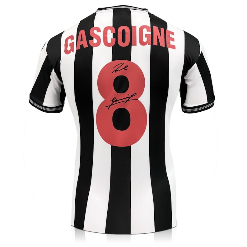 Camiseta de local del Newcastle United de 1984 firmada por Paul Gascoigne imagen 1