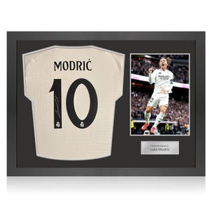 Luka Modric Signed Real Madrid 2024-25 Football Shirt. Icon Frame