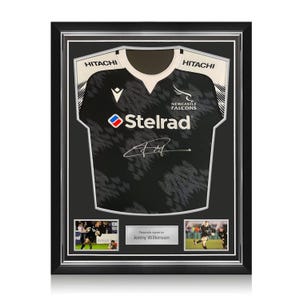 Jonny Wilkinson Signed Newcastle Falcons Rugby Shirt. Superior Frame