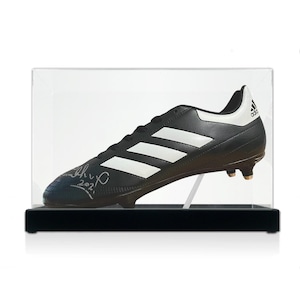Bobby Tambling Signed Football Boot. Display Case