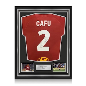 Cafu Signed AS Roma 2019-20 Match Issue Football Shirt. Superior Frame