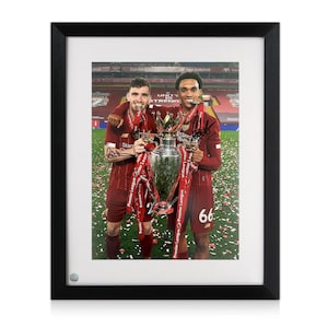 Trent Alexander-Arnold & Andy Robertson Signed Liverpool Football Photo. Framed
