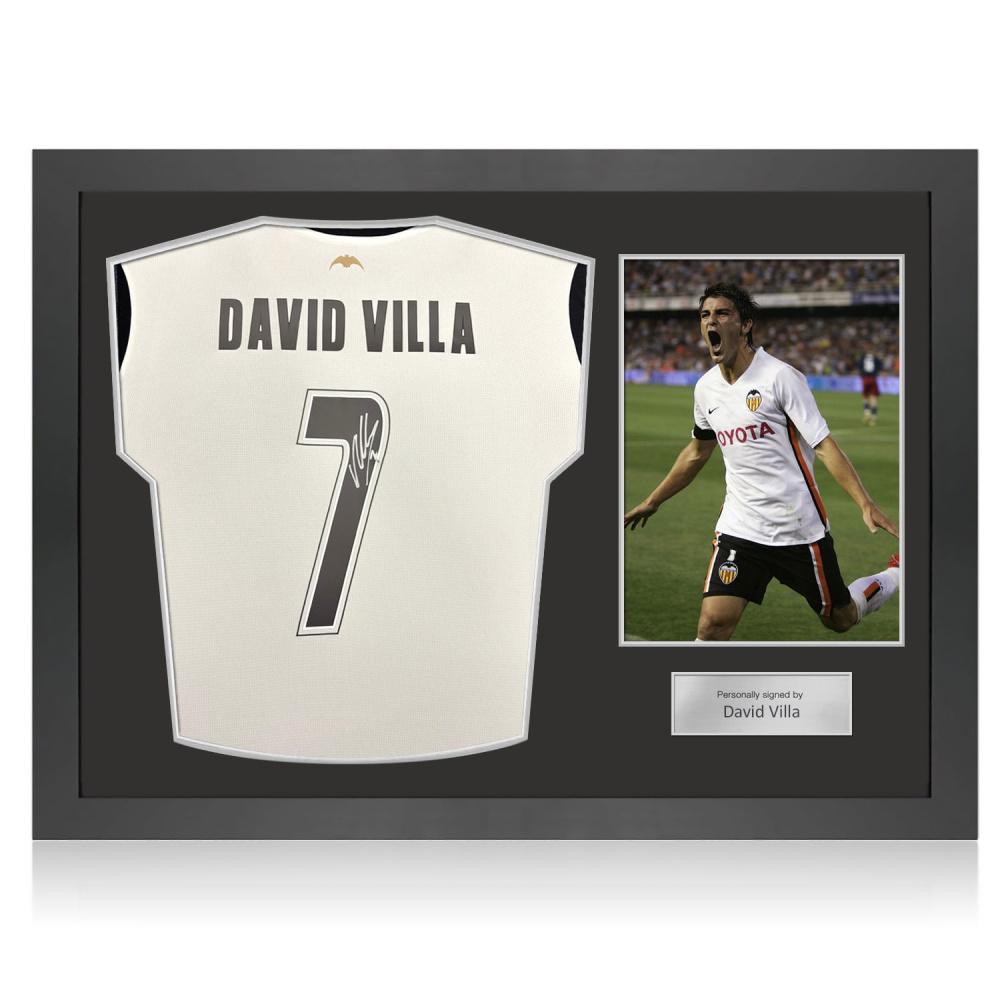 David Villa Signed Valencia 2024-25 Football Shirt. Icon Frame - Etsy