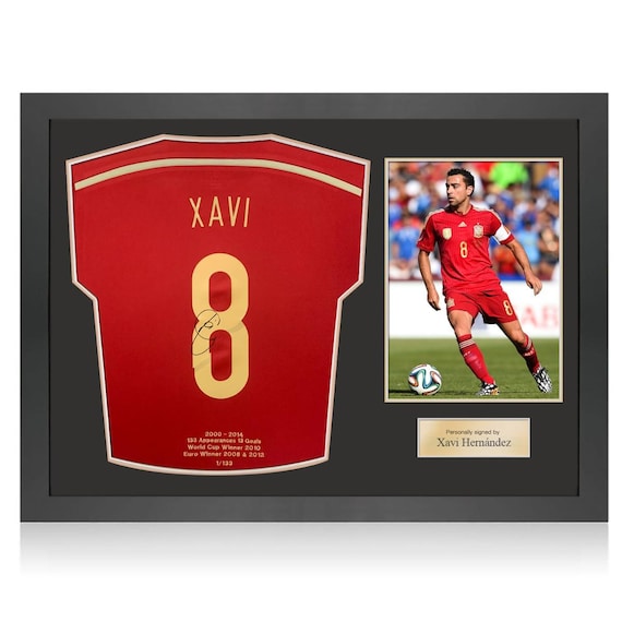 Xavi Hernandez Signed Spain 2014-15 Football Shirt: Career