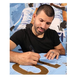 Sergio Aguero Signed Manchester City Legends Collectors Box Set image 2