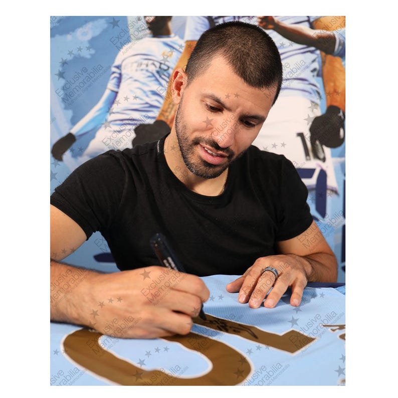 Sergio Aguero Signed Manchester City Legends Collectors Box Set image 2