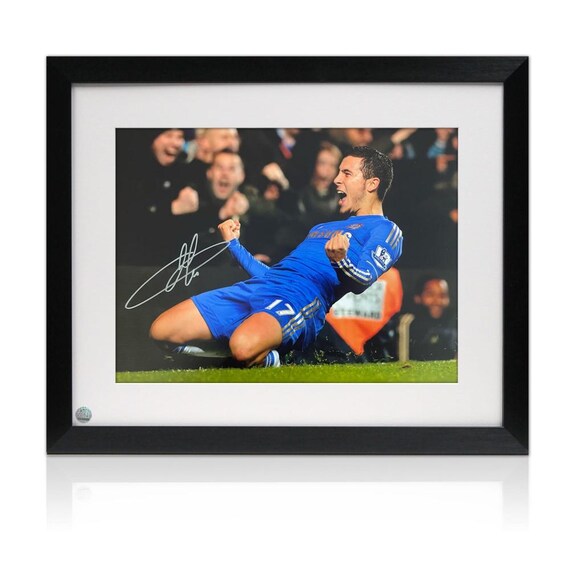 エデン・アザールのサイン入りチェルシーサッカー写真 - Etsy 日本