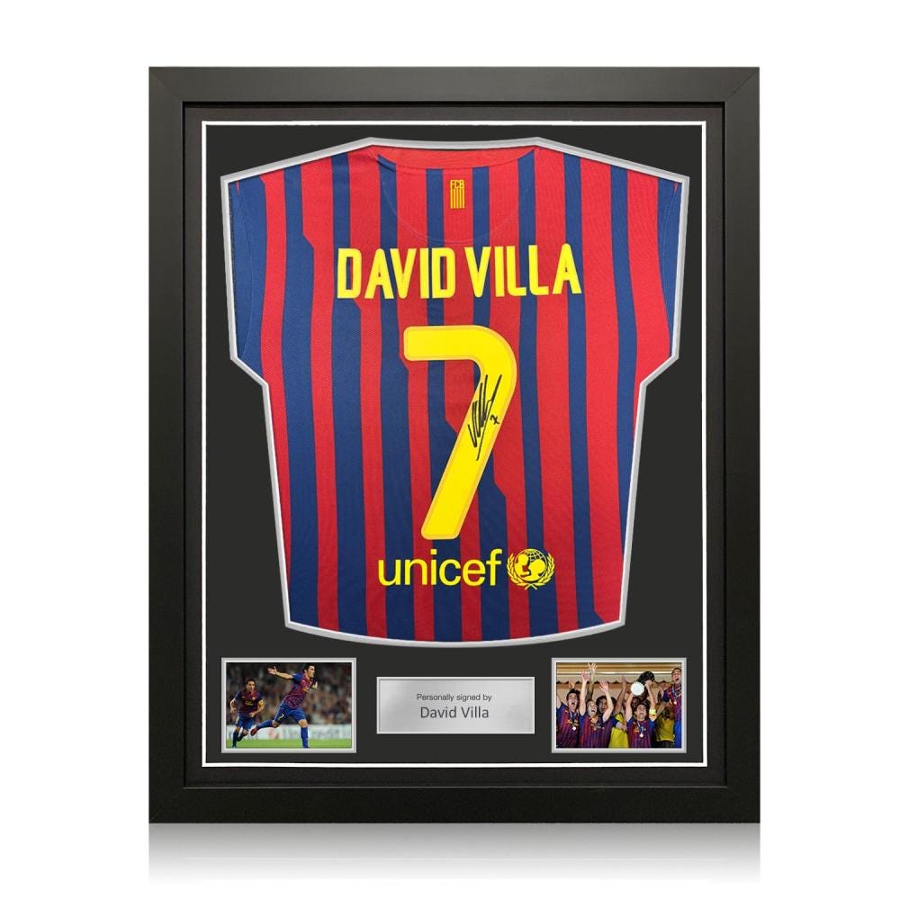 David Villa Signed Original Barcelona 2011-12 Football Shirt