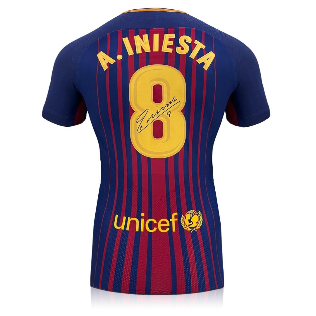 Andres Iniesta Signed Barcelona 2017-18 Authentic Football Shirt
