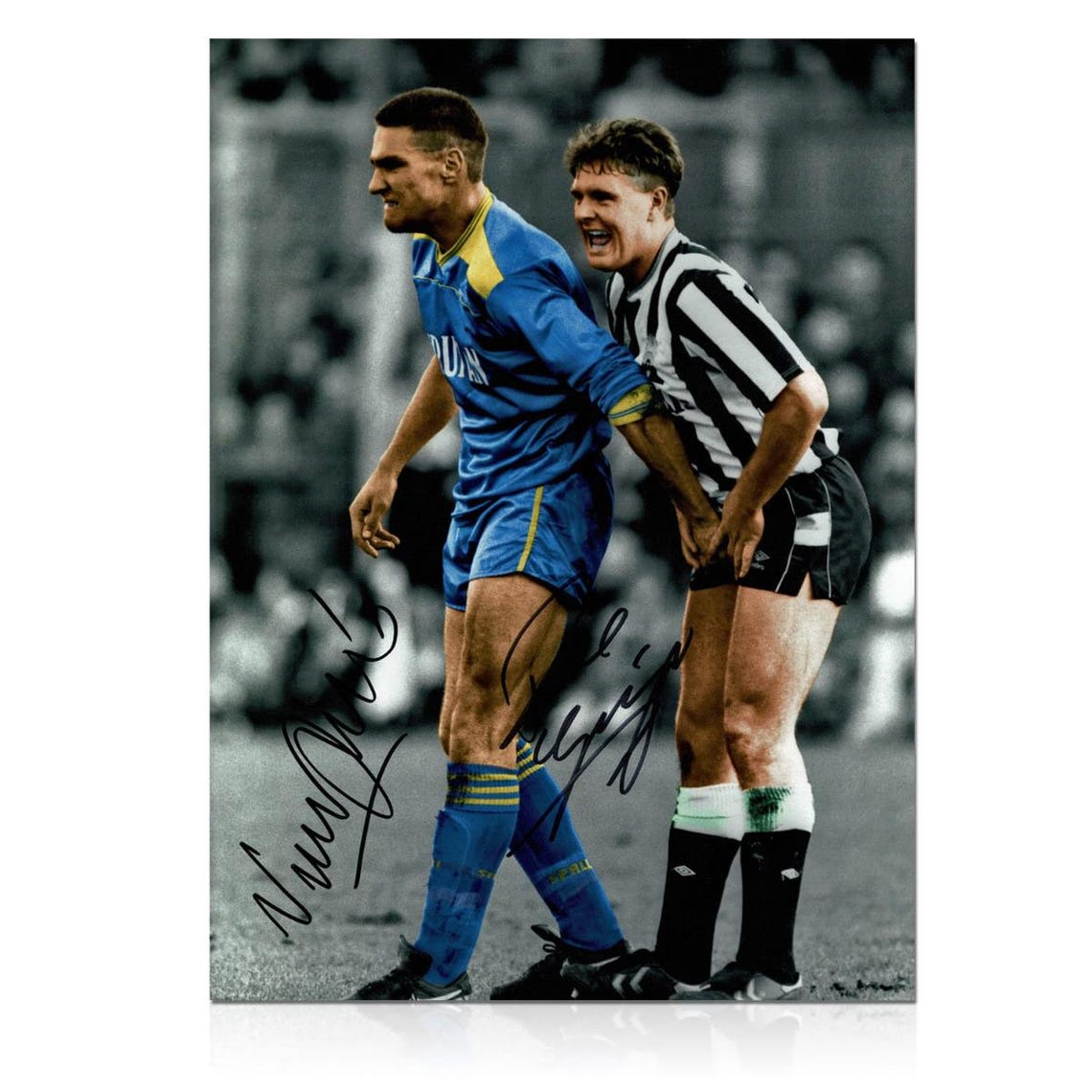 thumbnail image 2 of Vinnie Jones Grabbing Paul Gascoigne – Signed Pre-Print Exclusive A4 Print 2 2 of 6