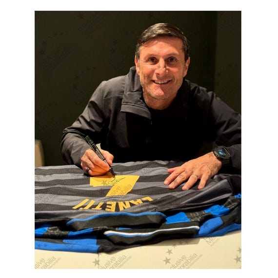 Javier Zanetti Signed Inter Milan 1998 UEFA Cup Final Shirt - Etsy