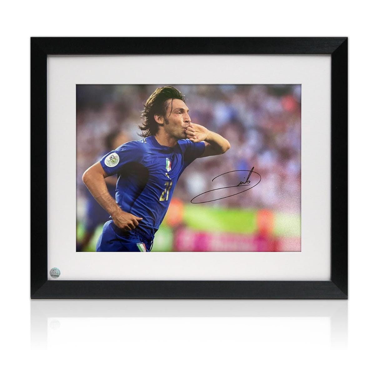 アンドレア・ピルロのサイン入りイタリアサッカー写真。額入り - Etsy 日本