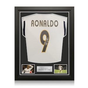 Ronaldo de Lima Signed Real Madrid 2023-24 Football Shirt. Standard Frame