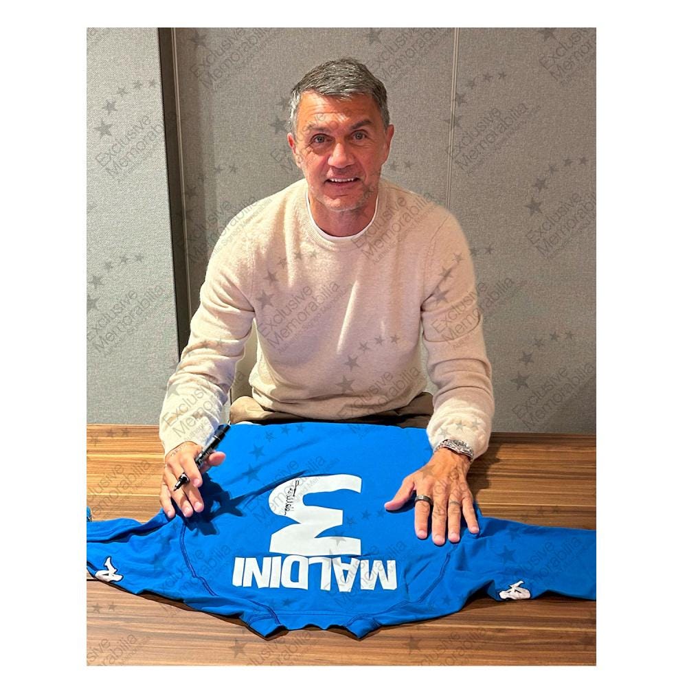 パオロ・マルディーニ直筆サイン入り 2000-01 イタリア代表 ホーム