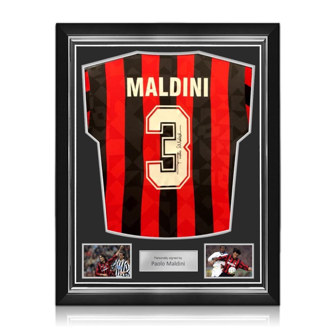 Buy Paolo Maldini Signed Original AC Milan 1993-94 Home Football