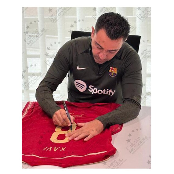 Xavi Hernandez Signed Spain 2014-15 Football Shirt: Career