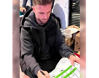 ジョーダン・ヘンダーソン直筆サイン入りリバプール 2019-20 ホーム