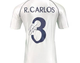 Roberto Carlos Signed Real Madrid 1999-00 Home Football Shirt
