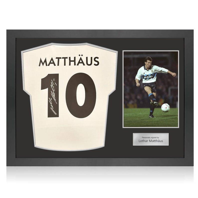 Lothar Matthäus Inter Mailand 1990 Auswärts Trikot. Symbol-Rahmen Bild 1