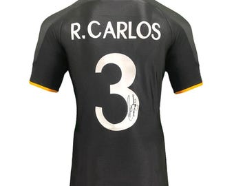 Roberto Carlos Signed Real Madrid 1999-00 Away Football Shirt