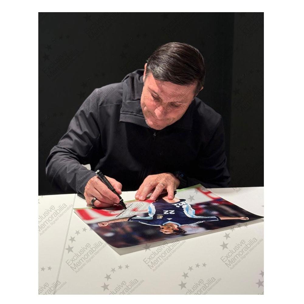 直筆サイン入り写真 ハビエル・サネッティ サッカーアルゼンチン SA鑑定済 直筆サイン入り写真 ハビエル・サネッティ サッカーアルゼンチン SA