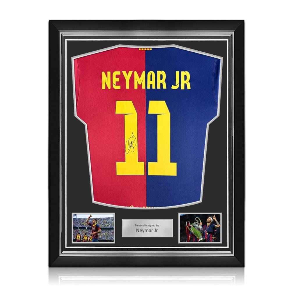Neymar Jr Signed Barcelona 2024-25 Football Shirt. Superior Frame