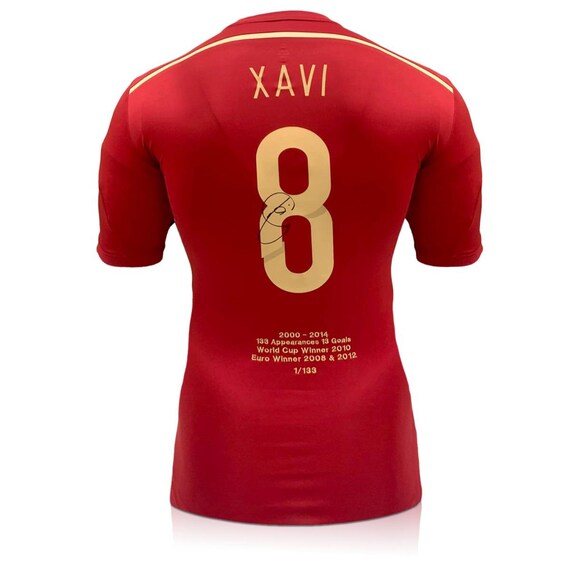 Buy Xavi Hernandez Signed Spain 2014-15 Football Shirt: Career