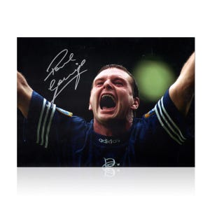 Paul Gascoigne Signed Rangers Photo