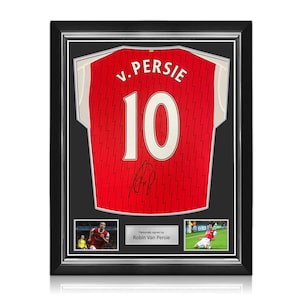 Robin Van Persie Signed Arsenal 2023-24 Football Shirt. Superior Frame