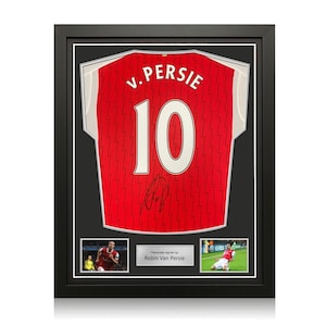 Robin Van Persie Signed Arsenal 2023-24 Football Shirt. Standard Frame