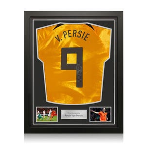 Robin Van Persie Signed Holland 2022-23 Football Shirt. Standard Frame
