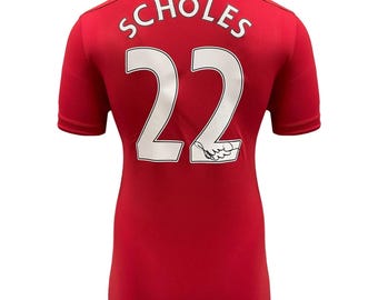 ポール・スコールズ直筆サイン入りオリジナルマンチェスター