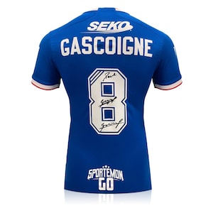 Paul Gascoigne Signed Rangers 2023-24 Football Shirt: Gazza