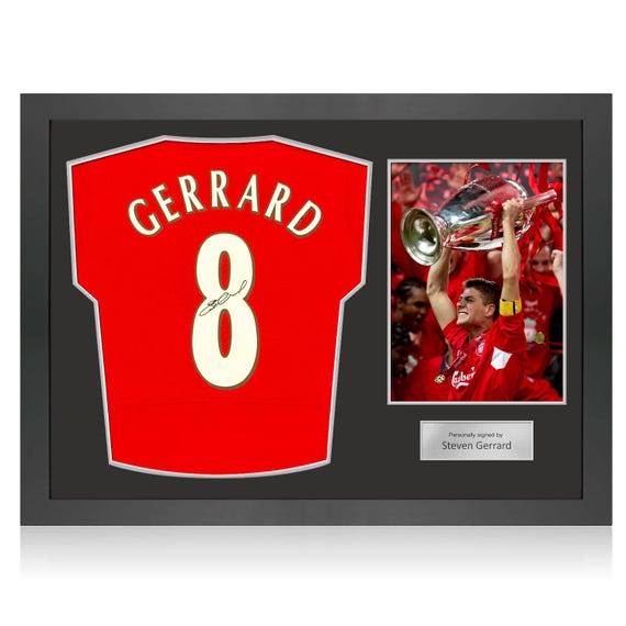 スティーブン・ジェラードの直筆サイン入りリバプール 2005 サッカー