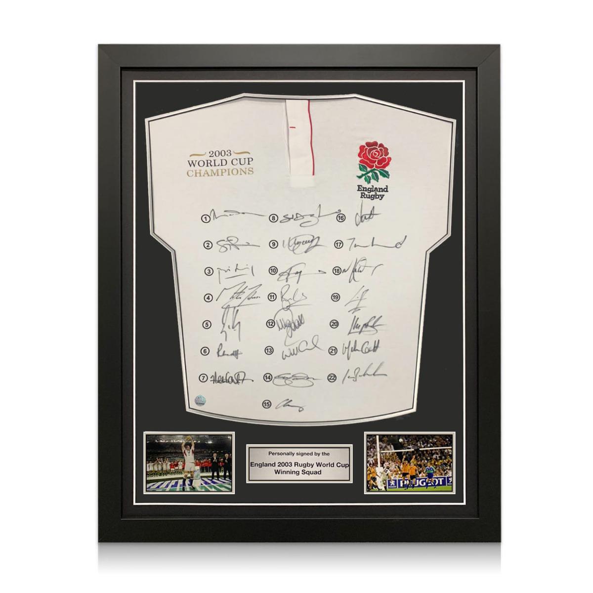 2003年ラグビーワールドカップ優勝チーム、イングランド代表のサイン