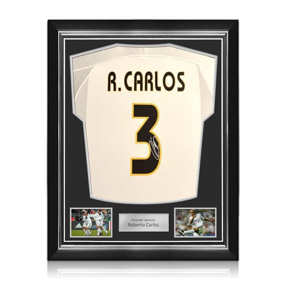Camiseta de fútbol local original del Real Madrid 2003-04 firmada