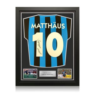 Maglia da calcio Lothar Matthäus Inter Milan 1990 Home. Cornice standard