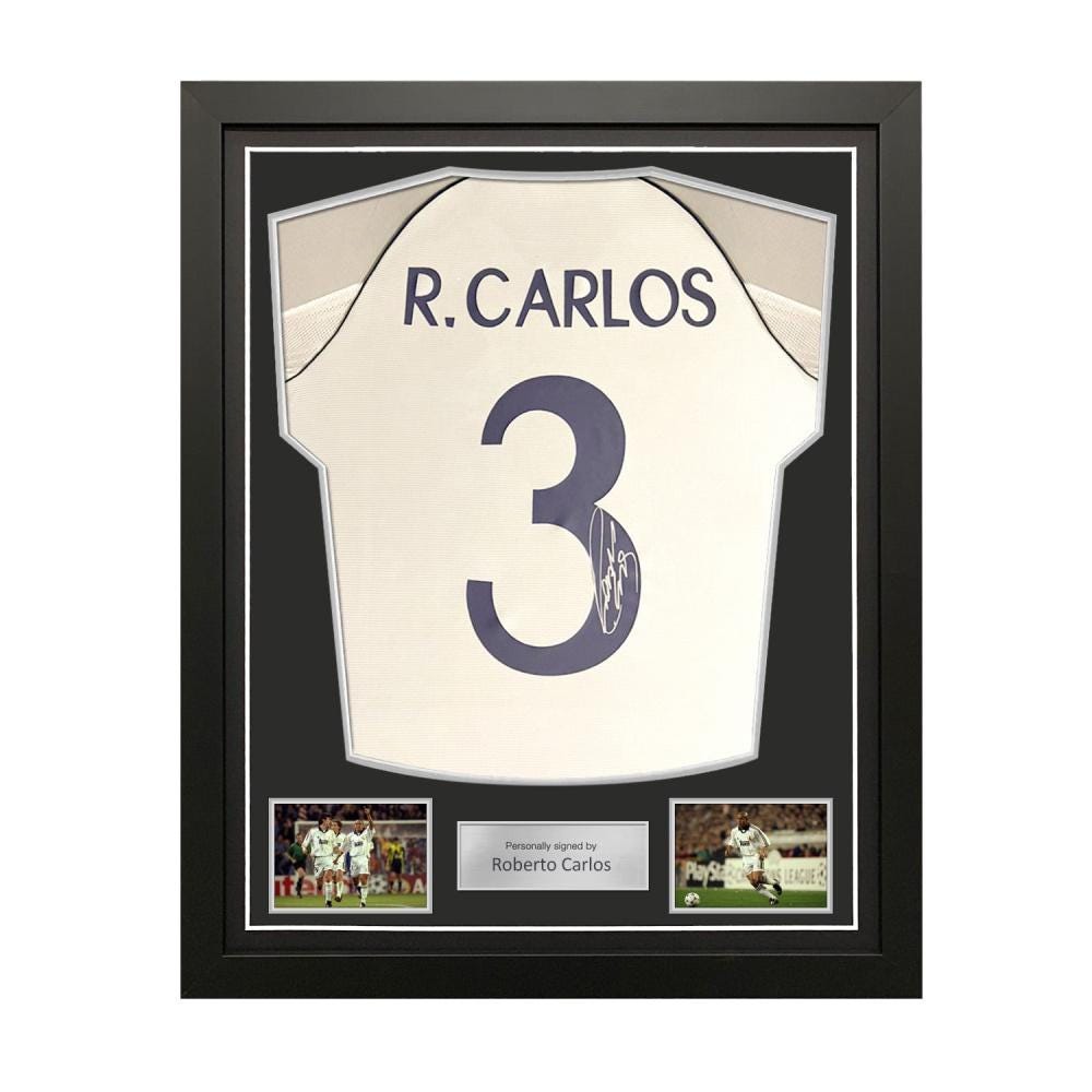 Roberto Carlos Signed Real Madrid 1999-00 Home Football Shirt (on